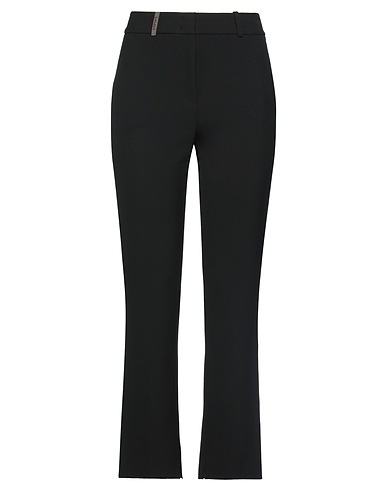 PESERICO Casual trouser Black 63% Polyester, 27% Viscose, 7% Cotton, 3% Elastane