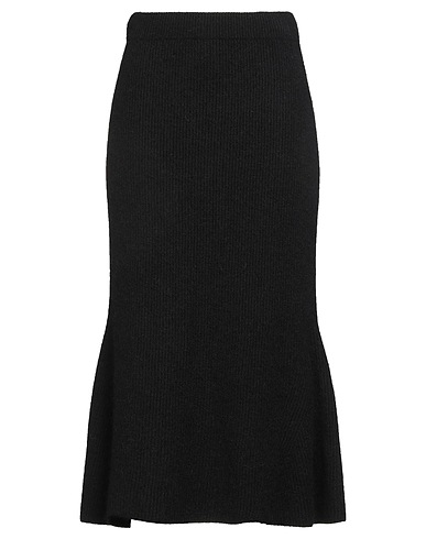 FABIANA FILIPPI Gonna midi Nero 48% Lana Vergine, 15% Altre Fibre, 13% Lana mohair, 13% Lana di alpaca, 11% Poliammide
