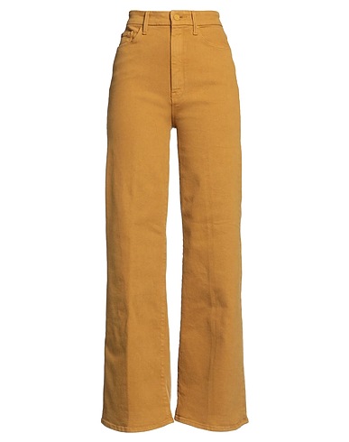 MOTHER Casual trouser Mustard 93% Cotton, 5% Polyester, 2% Elastane