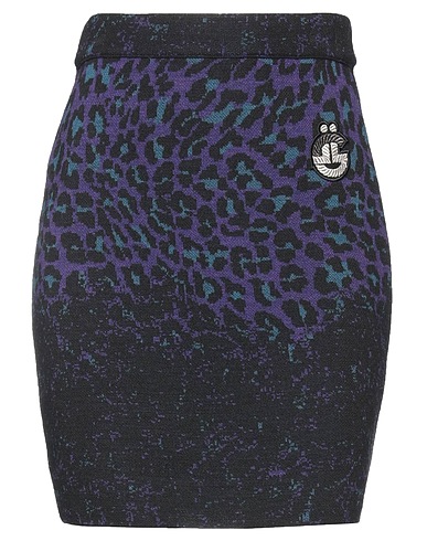 GAëLLE Paris Mini skirt Purple 60% Acrylic, 25% Viscose, 15% Wool