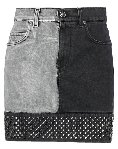 JOHN RICHMOND Denim skirt Black 100% Cotton