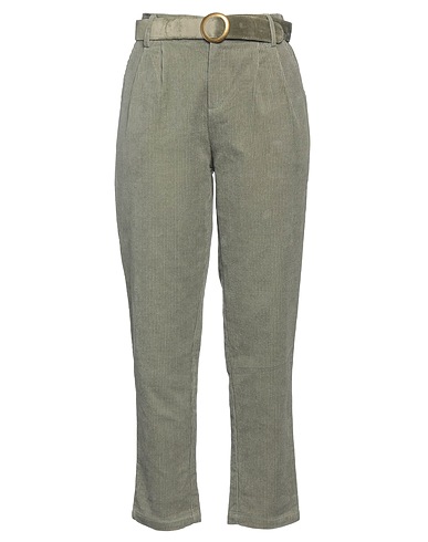 MOLLY BRACKEN Casual trouser Sage green 100% Cotton