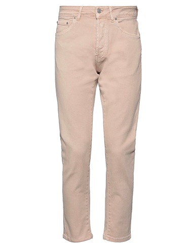 LIU •JO MAN Denim trousers Beige 98% Cotton, 2% Elastane