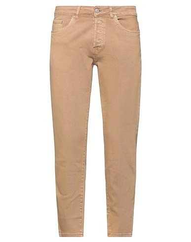 LIU •JO MAN Denim trousers Khaki 98% Cotton, 2% Elastane