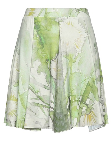 JIJIL Mini skirt Light green 96% Polyester, 4% Elastane, Polyamide