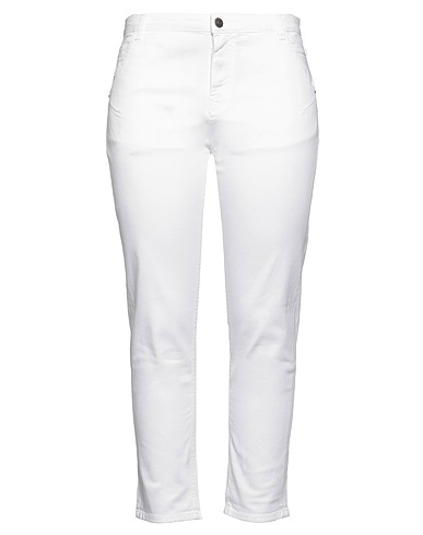 REIGN Casual trouser White 98% Cotton, 2% Elastane