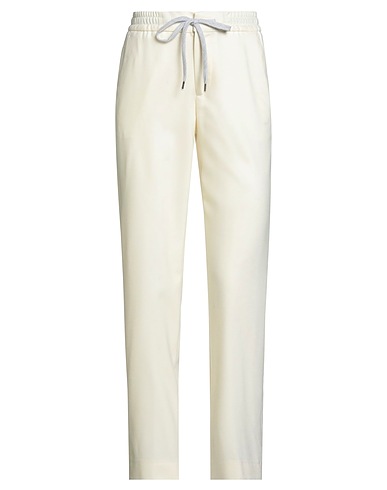 PT Torino Casual trouser Ivory 98% Virgin Wool, 2% Elastane