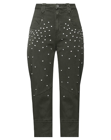 GAëLLE Paris Denim trousers Military green 100% Cotton