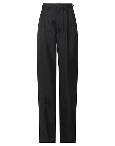 MAISON MARGIELA クラシックパンツ ブラック ウール 70% / モヘヤ 30%