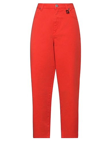 GAëLLE Paris Denim trousers Tomato red 100% Cotton