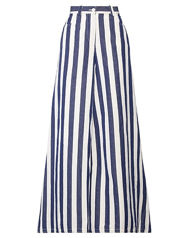 SUNNEI Casual trouser Navy blue 55% Cotton, 43% Linen, 2% Silk