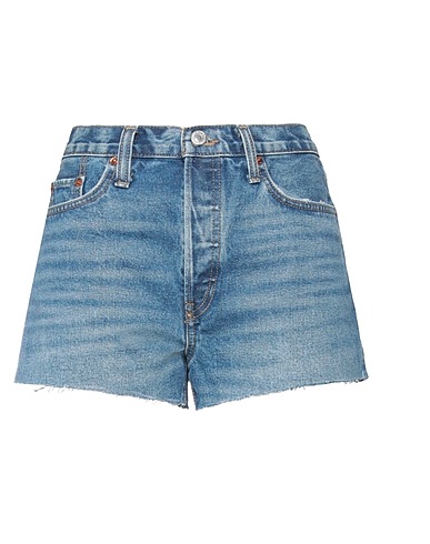 RE/DONE Denim shorts Blue 100% Cotton, Polyester