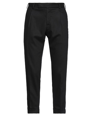 PT Torino Casual trouser Black 98% Virgin Wool, 2% Elastane