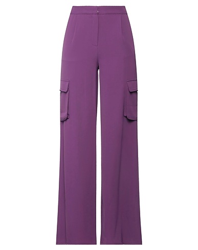 KORALLINE Casual trouser Purple 96% Polyester, 4% Elastane