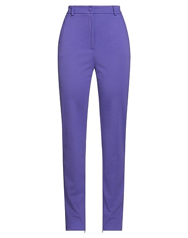 SUOLI Casual trouser Purple 65% Viscose, 30% Polyamide, 5% Elastane