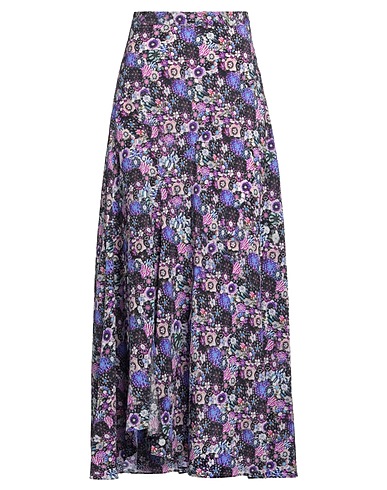 ISABEL MARANT Long skirt Purple 91% Silk, 9% Elastane