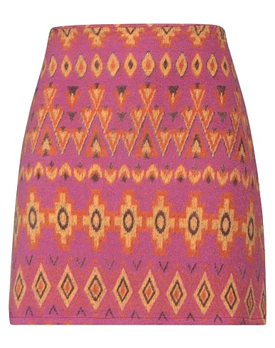 LE STREGHE Mini skirt Magenta 55% Polyester, 40% Cotton, 5% Elastane