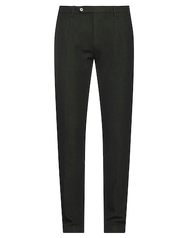 BERWICH Casual trouser Dark green 75% Cotton, 23% Polyester, 2% Elastane