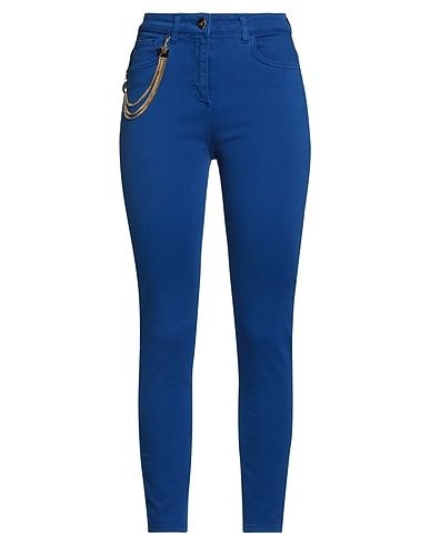 ELISABETTA FRANCHI Denim pants Bright blue 92% Cotton, 6% Elastomultiester, 2% Elastane