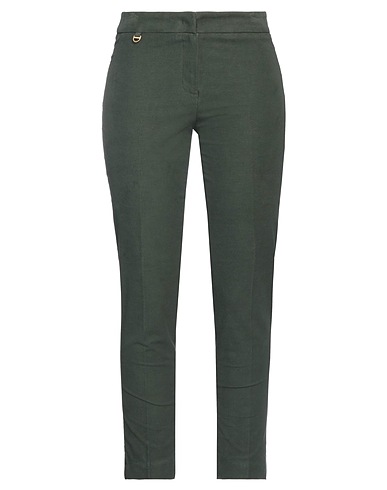 PAMELA HENSON Pantalone Verde scuro 98% Cotone, 2% Elastan