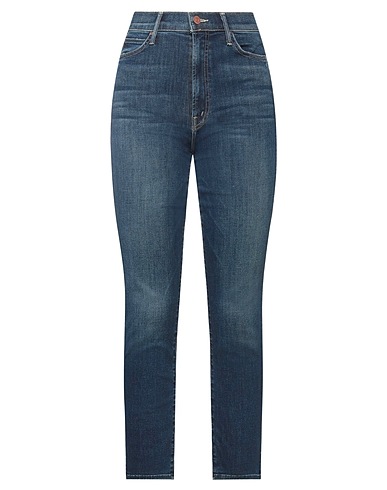 MOTHER Denim trousers Blue 82% Organic cotton, 15% Polyester, 3% Elastane