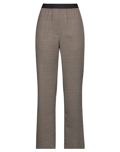 ERIKA CAVALLINI Casual trouser Khaki 54% Polyester, 44% Virgin Wool, 2% Elastane