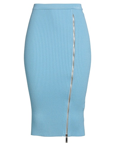 ELISABETTA FRANCHI Midi skirt Sky blue 49% Viscose, 30% Polyester, 21% Polyamide