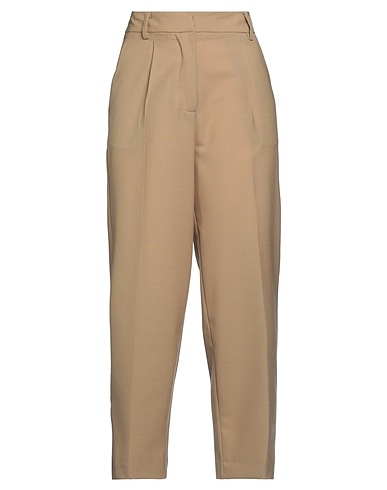 SEMICOUTURE Casual trouser Beige 53% Polyester, 43% Virgin Wool, 4% Elastane