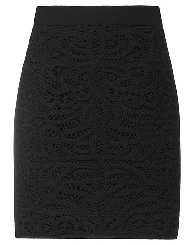 SIMONA CORSELLINI Mini skirt Black 95% Polyester, 5% Elastane