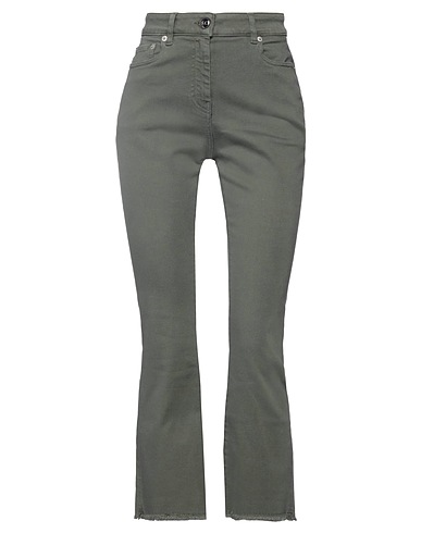 SEMICOUTURE Pantalone Verde militare 92% Cotone, 6% Elastomultiestere, 2% Elastan