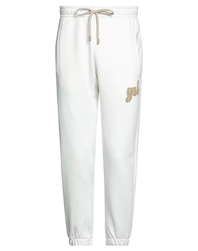 YES LONDON Casual trouser White 65% Cotton, 35% Polyester, Elastane