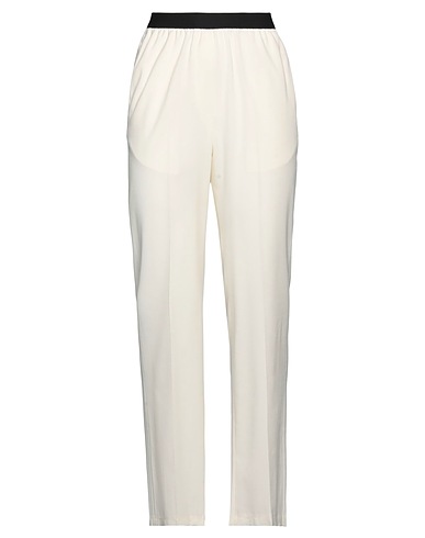 ERIKA CAVALLINI Casual trouser Cream 53% Viscose, 45% Virgin Wool, 2% Elastane