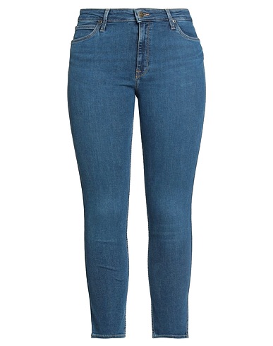 LEE Denim trousers Blue 84% Cotton, 14% Polyester, 2% Elastane