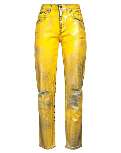 DOLCE&GABBANA Baggy Yellow 98% Cotton, 2% Elastane