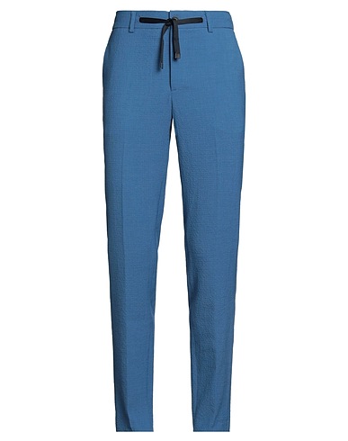 BRIAN DALES Casual trouser Pastel blue 53% Polyester, 25% Wool, 20% Linen, 2% Elastane