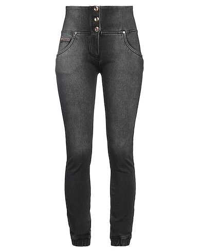 FREDDY Denim pants Black 38% Polyester, 36% Cotton, 12% Viscose, 10% Lyocell, 4% Elastane