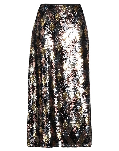 RIXO ロングスカート ダークブラウン ポリエステル 100%