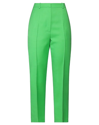 MCQUEEN Casual trouser Green 80% Wool, 20% Mohair wool