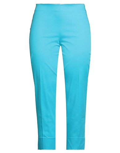 ANNECLAIRE Casual trouser Azure 98% Cotton, 2% Elastane