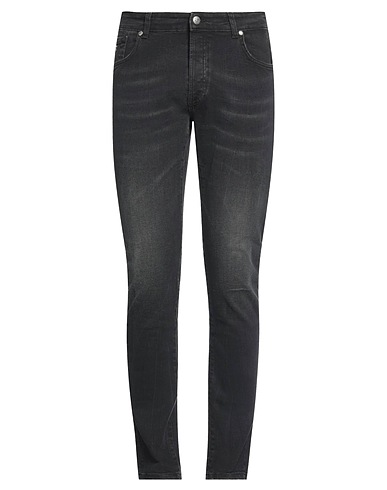 JOHN RICHMOND Denim pants Black 99% Cotton, 1% Elastane