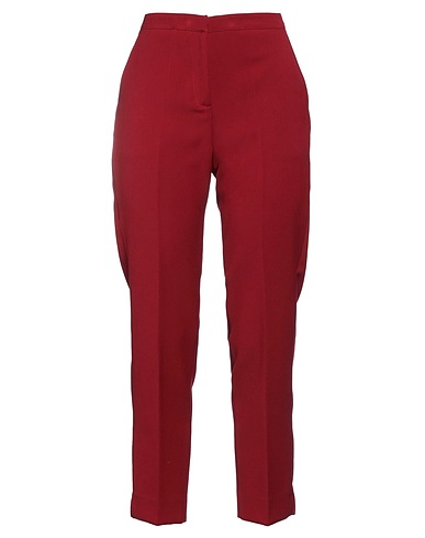 CAMICETTASNOB Casual trouser Brick red 73% Polyester, 21% Rayon, 6% Elastane