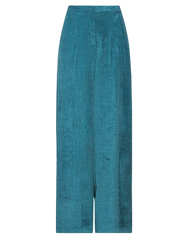 CAMICETTASNOB Casual trouser Deep teal 85% Polyester, 12% Polyamide, 3% Elastane