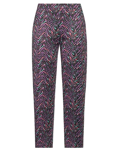 CAMICETTASNOB Casual trouser Purple 58% Viscose, 35% Polyester, 7% Elastane