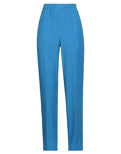 GRIFONI Casual trouser Azure 56% Acetate, 44% Viscose