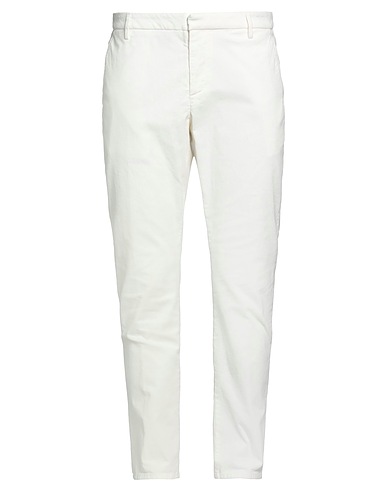 DONDUP Casual trouser White 98% Cotton, 2% Elastane