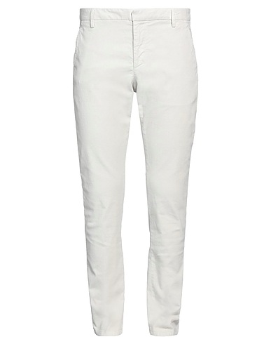 DONDUP Casual pants Off white 98% Cotton, 2% Elastane