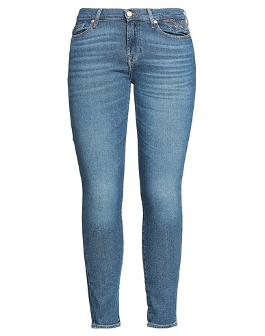 7 FOR ALL MANKIND Denim pants Blue 82% Cotton, 13% Modal, 4% Elastomultiester, 1% Elastane