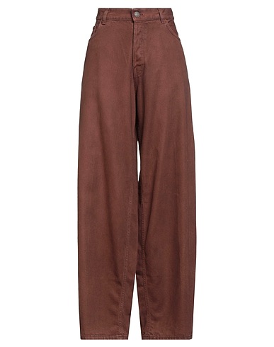HAIKURE Denim pants Brown 61% Cotton, 39% Lyocell