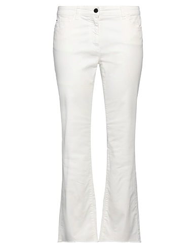 ELENA MIRÒ Denim trousers White 97% Cotton, 3% Elastane