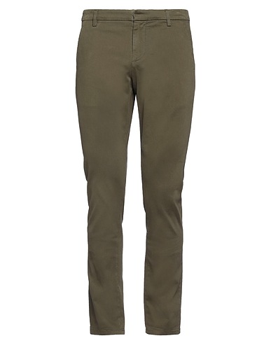 DONDUP Casual trouser Military green 98% Cotton, 2% Elastane